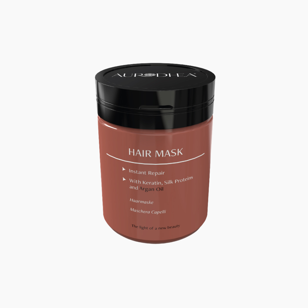 Masque capillaire démêlant à l’Huile d’Argan, Kératine & Protéines de Soie – Aurodhea